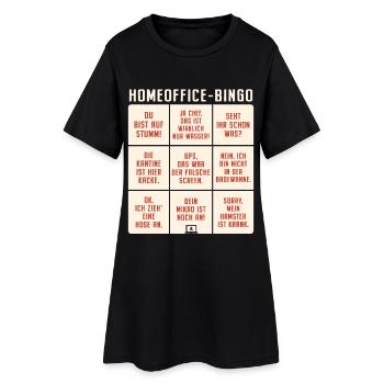 Homeoffice Bingo Büro Heimarbeit Home Office - Frauen T-Shirt-Kleid - Schwarz - Vorne
