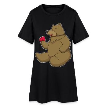 Cartes de poker Bear Poker - Robe T-shirt Femme - noir - Devant