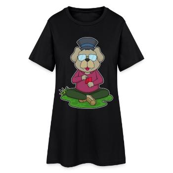 Cartes de poker Dog Poker - Robe T-shirt Femme - noir - Devant