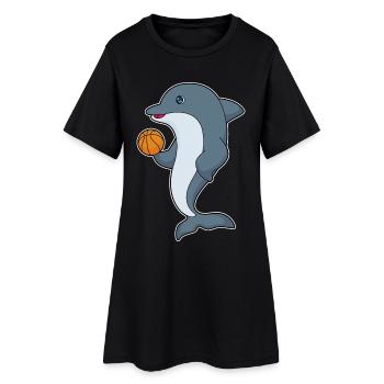 Dolphin Basketteur Basketteur - Robe T-shirt Femme - noir - Devant