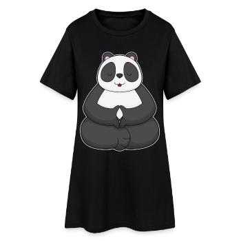 Panda Yoga Fitness Meditation - Robe T-shirt Femme - noir - Devant
