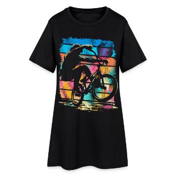 Vintage Bmx Bike - Retro Bmx Bike Colorful - Robe T-shirt Femme - noir - Devant