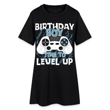 Birthday Boy est temps de monter de niveau - Robe T-shirt Femme - noir - Devant