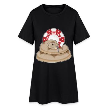 Jetons de poker Snake Poker - Robe T-shirt Femme - noir - Devant