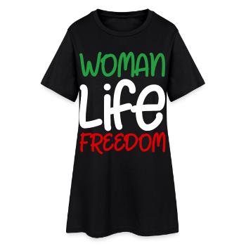 Woman Life Freedom Iran Women's Rights - Women’s T-Shirt Dress - black - Front