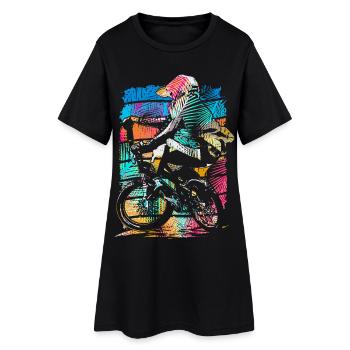 Retro Bmx Racing Coloré - Vélo Bmx Coloré - Bmx - Robe T-shirt Femme - noir - Devant