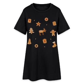 Biscuits au pain d’épices Spekulatius - Robe T-shirt Femme - noir - Devant