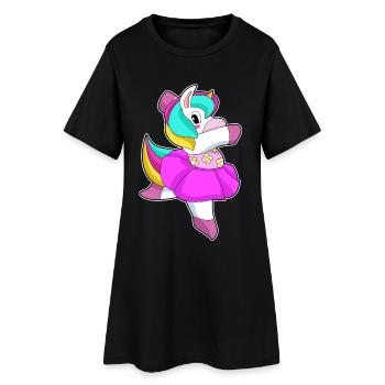 Unicorn Ballerina Ballet Dance - Women’s T-Shirt Dress - black - Front