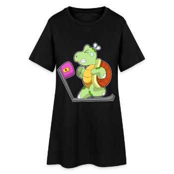 Fitness sur tapis roulant pour l’entraînement des tortues - Robe T-shirt Femme - noir - Devant