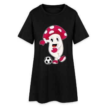 Joueur de football champignon Football - Robe T-shirt Femme - noir - Devant