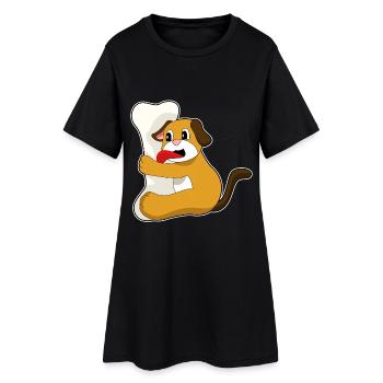 Os de chien - Robe T-shirt Femme - noir - Devant