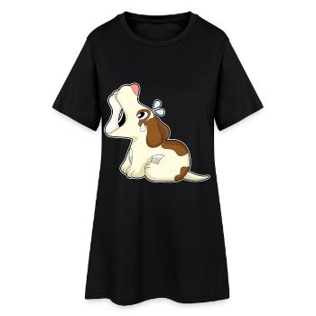 Os de chien - Robe T-shirt Femme - noir - Devant