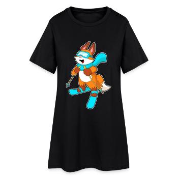 Fuchs Skier Ski - Women’s T-Shirt Dress - black - Front