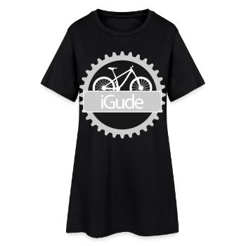 iGude Zahnrad MTB hell - Frauen T-Shirt-Kleid - Schwarz - Vorne