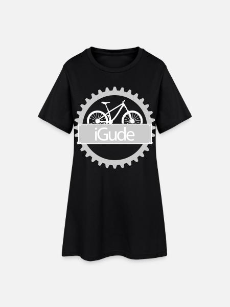 iGude Zahnrad MTB hell - Frauen T-Shirt-Kleid - Schwarz
