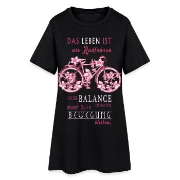 La vie est comme le vélo - Robe T-shirt Femme - noir - Devant