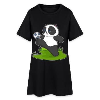 Panda Football Player Football - Robe T-shirt Femme - noir - Devant