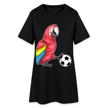 Parrot Football Player Football - Robe T-shirt Femme - noir - Devant