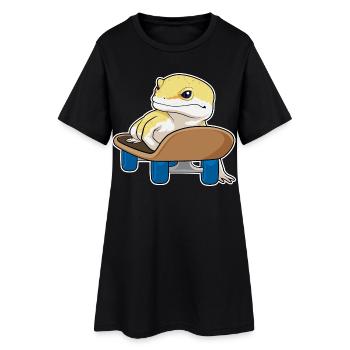 Lizard Skater Skateboard - Robe T-shirt Femme - noir - Devant