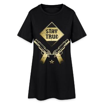 Restez fidèle à vous-même - Robe T-shirt Femme - noir - Devant