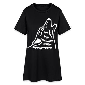 Das Heulen des weißen Wolfes - Frauen T-Shirt-Kleid - Schwarz - Vorne