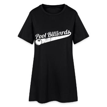 Pool billiards - Women’s T-Shirt Dress - black - Front
