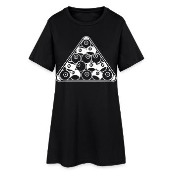 Billiard rack - Women’s T-Shirt Dress - black - Front