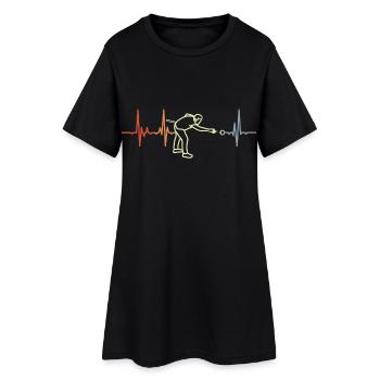 Billiard heartbeat - Women’s T-Shirt Dress - black - Front