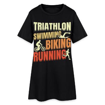 Repeat Triathlon - Women’s T-Shirt Dress - black - Front