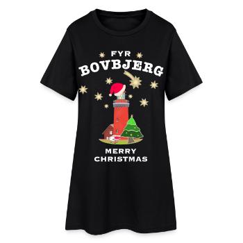 Noël Danemark, phare Bovbjerg - Robe T-shirt Femme - noir - Devant