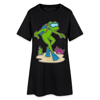 Plongeon de plongée de nage - Robe T-shirt Femme - noir - Devant
