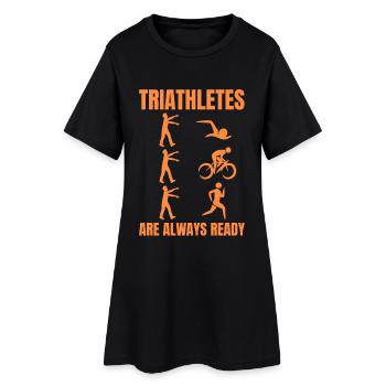 Triathlon amusant - Robe T-shirt Femme - noir - Devant