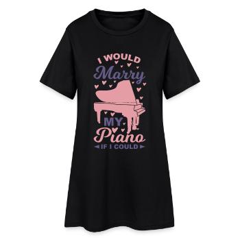 Dicton de piano - Robe T-shirt Femme - noir - Devant