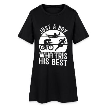 Compétiteurs de triathlon - Robe T-shirt Femme - noir - Devant