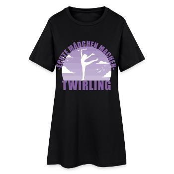 Echte Mädchen machen Twirling - Frauen T-Shirt-Kleid - Schwarz - Vorne