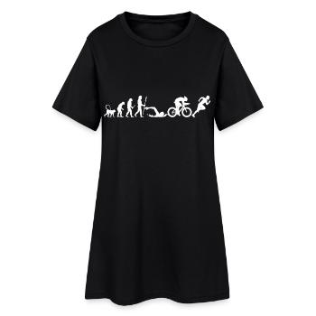 Entwicklung des Triathlons - Frauen T-Shirt-Kleid - Schwarz - Vorne