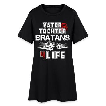 Vater und Tochter Bratans fürs Leben Geschenk - Frauen T-Shirt-Kleid - Schwarz - Vorne