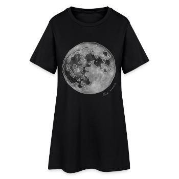 MOON - Women’s T-Shirt Dress - black - Front