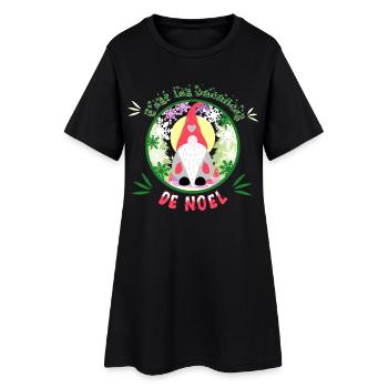 c'est les vacances de noël - Robe T-shirt Femme - noir - Devant