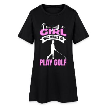 Golfeuses - Robe T-shirt Femme - noir - Devant