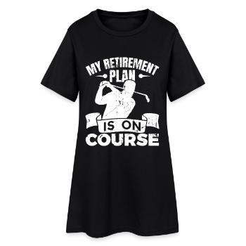 Retraite des golfeurs - Robe T-shirt Femme - noir - Devant
