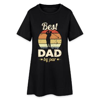 Golf Vater - Frauen T-Shirt-Kleid - Schwarz - Vorne