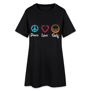 Peace Love Golf - Women’s T-Shirt Dress - black - Front