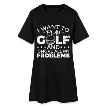 Dicton de golf cool - Robe T-shirt Femme - noir - Devant