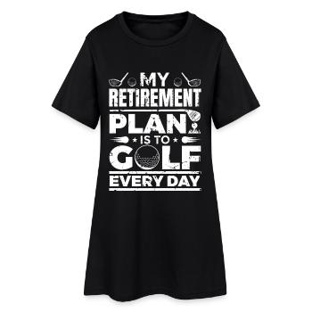 Retraite des golfeurs - Robe T-shirt Femme - noir - Devant
