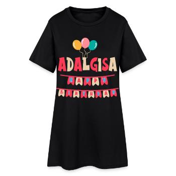 Adalgisa T-Shirt Happy Birthday - Frauen T-Shirt-Kleid - Schwarz - Vorne