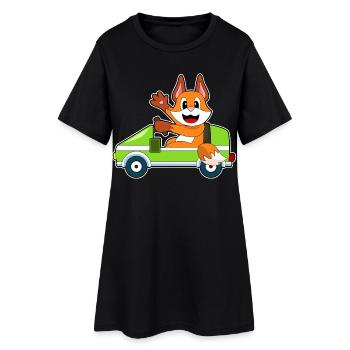 Fuchs Car - Women’s T-Shirt Dress - black - Front