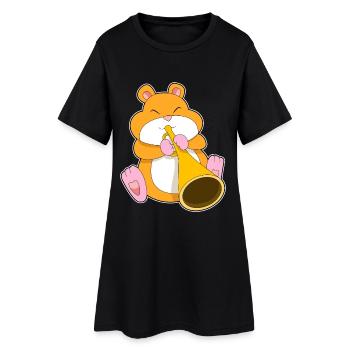 Musique de trompette pour musiciens de hamster - Robe T-shirt Femme - noir - Devant