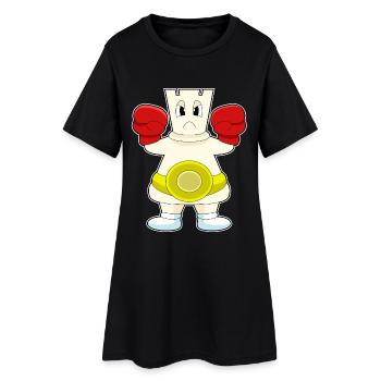 Chess Piece Tower Chess - Women’s T-Shirt Dress - black - Front
