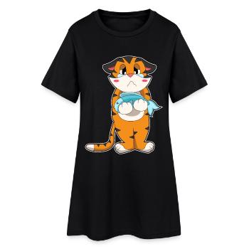 Tiger Fish - Women’s T-Shirt Dress - black - Front